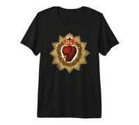El Sagrado Corazón de Jesús Icono Católico Camiseta Premium