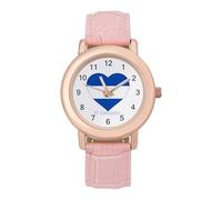 El Sal-vador - Reloj de pulsera para mujer, diseño de corazón y bandera de El Salvador, correa suave, regalo para cumpleaños, día de San Valentín, Estilo:, regular, MHXYZHW