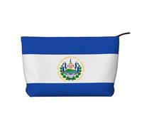 El Salvador - Bolsa de maquillaje de pana con cremallera, bolsa de cosméticos para viajes, artículos de tocador y uso diario