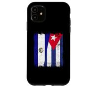 El Salvador Cuba Media Bandera Patrimonio Cubano Salvadoreño Carcasa para iPhone 11