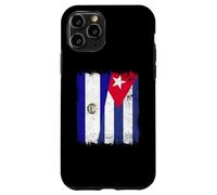 El Salvador Cuba Media Bandera Patrimonio Cubano Salvadoreño Carcasa para iPhone 11 Pro