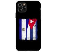 El Salvador Cuba Media Bandera Patrimonio Cubano Salvadoreño Carcasa para iPhone 11 Pro MAX