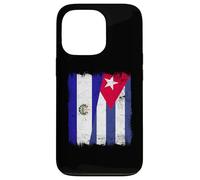 El Salvador Cuba Media Bandera Patrimonio Cubano Salvadoreño Carcasa para iPhone 13 Pro