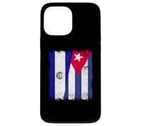 El Salvador Cuba Media Bandera Patrimonio Cubano Salvadoreño Carcasa para iPhone 13 Pro MAX
