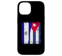 El Salvador Cuba Media Bandera Patrimonio Cubano Salvadoreño Carcasa para iPhone 14
