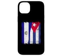 El Salvador Cuba Media Bandera Patrimonio Cubano Salvadoreño Carcasa para iPhone 14 Plus