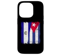 El Salvador Cuba Media Bandera Patrimonio Cubano Salvadoreño Carcasa para iPhone 14 Pro