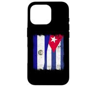 El Salvador Cuba Media Bandera Patrimonio Cubano Salvadoreño Carcasa para iPhone 16 Pro