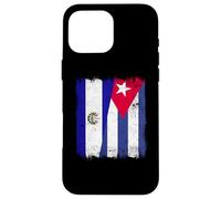 El Salvador Cuba Media Bandera Patrimonio Cubano Salvadoreño Carcasa para iPhone 16 Pro MAX