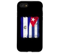 El Salvador Cuba Media Bandera Patrimonio Cubano Salvadoreño Carcasa para iPhone SE (2020) / 7/8