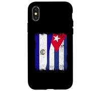 El Salvador Cuba Media Bandera Patrimonio Cubano Salvadoreño Carcasa para iPhone X/XS