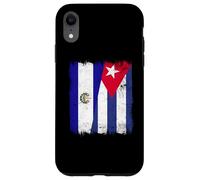 El Salvador Cuba Media Bandera Patrimonio Cubano Salvadoreño Carcasa para iPhone XR