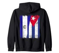 El Salvador Cuba Media Bandera Patrimonio Cubano Salvadoreño Sudadera con Capucha