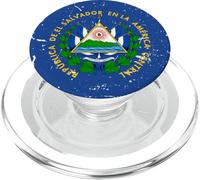El Salvador Flag Emblem of El Salvador PopSockets PopGrip para MagSafe