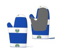 El Salvador - Guantes de silicona para horno, un par de guantes antideslizantes para el hogar, cocina, al aire libre, barbacoa, pan