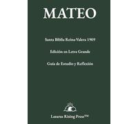 El Santo Evangelio según San Mateo: Santa Biblia Reina-Valera 1909 | Edición en Letra Grande (16 Punto) con Guía de Estudio, Reflexiones y Plan de ... Serie de Libros Individuales en Letra Grande)