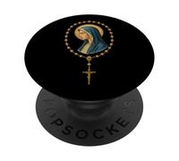 El Santo Rosario - Virgen María Oración - Católico PopSockets PopGrip Adhesivo