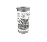 EL SAPO Rana Mexicana del Desierto Sonora Curación Espiritualidad Yoga Vaso térmico de acero inoxidable de doble pared