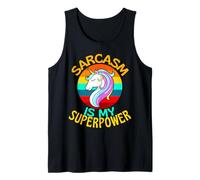 El Sarcasmo es mi Amante del Unicornio de Superpotencia Camiseta sin Mangas