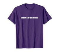 El Sarcasmo es mi lenguaje de Amor Camiseta, Hombre, Morado, XXL
