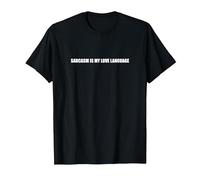 El Sarcasmo es mi lenguaje de Amor Camiseta, Hombre, Negro, 5XL