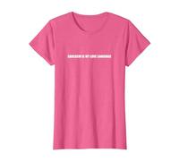 El Sarcasmo es mi lenguaje de Amor Camiseta, Mujer, Rosa Jaspeado, XL