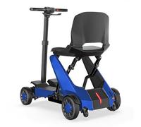 El Scooter Eléctrico De Cuatro Ruedas De Aleación De Aluminio Ultraligero Inteligente Plegable con Control Remoto para Teléfono Móvil para Personas Mayores Se Puede Llevar En Aviones Blue