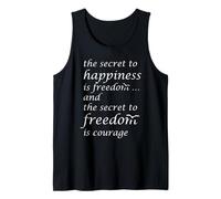 El Secreto de la Felicidad es la Libertad Cita inspiradora Camiseta sin Mangas