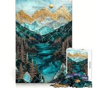 El Secreto Dorado del Lago Rompecabezas para Adultos de 1000 Piezas, Juguete Que desafía la Mente, Pieza de colección de Arte de Corte nítido 38x52cm