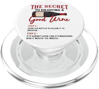 El Secreto para Disfrutar del Buen Vino - Amante del Vino Divertido PopSockets PopGrip para MagSafe