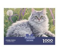El Selkirk Rex Puzzle 1000 Piezas para Pasatiempo Creativo Regalo Diversión Decoración del Rompecabezas Desafiante Noches De Juegos para Adultos Y Niños 52x38cm/1000pcs