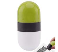 El sello confidencial de doble cabeza para proteger contra el robo de identidad oculta direcciones y datos personales en formato compacto de 3 x 3 x 6,5 cm, PP, ligero y duradero