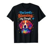 El Señor Bendición Beagle Perro Fe Divertido Diseño Colorido Camiseta