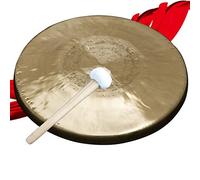 El Señor con el delantero, Gong de latón con mazo, instrumento percusión tradicional chino, paquete 2, varios tamaños(30CM)