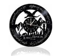 El Señor de los Anillos Lámpara de noche LED de 7 colores Reloj de pared retro El Señor de los Anillos Regalos para sala de estar Dormitorio de niños Cocina Relojes de pared únicos Decoración de