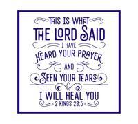 El señor dijo te sanaré versículo bíblico caligrafía escritura cristiana Calcomanías de letras 42x42cm Decoración de carrocerías Azul oscuro