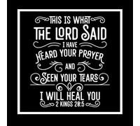 El señor dijo te sanaré versículo bíblico caligrafía escritura cristiana Calcomanías de letras 67.2x67.2cm Pegatinas para vidrio Blanco