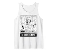 El Señor es mi DJ - Techno Jesus Lord Lustiges DJ Retro Rave Camiseta sin Mangas