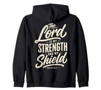El Señor Es Mi Escudo Salmo 28:7 Versículo de la Biblia Sudadera con Capucha