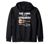 El Señor Es Mi Fuerza Y Mi Canción Salmo 118:14 Versículo de la Biblia Sudadera con Capucha