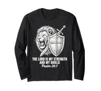El Señor Es Mi Fuerza Y Mi Escudo Salmo 28 7 Fe León Manga Larga