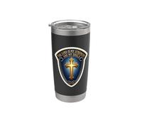 El Señor Es Mi Fuerza Y Mi Escudo Versículo Cristiano de la Vaso térmico de acero inoxidable de doble pared
