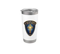 El Señor Es Mi Fuerza Y Mi Escudo Versículo Cristiano de la Vaso térmico de acero inoxidable de doble pared