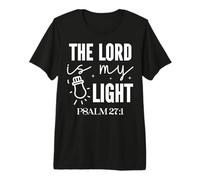 El Señor es mi LUZ Salmo 27:1 Diseño Inspirador Camiseta Premium