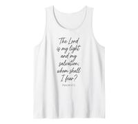El Señor es mi luz y mi salvación Escritura Salmo 27:1 Camiseta sin Mangas