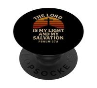 El Señor es mi luz y mi salvación Salmo 27:1 Cristiano PopSockets PopGrip Adhesivo