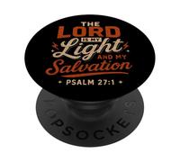 El Señor Es Mi Luz Y Mi Salvación Salmo 27 1 - Cristiano PopSockets PopGrip Adhesivo