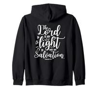 El Señor es mi luz y mi salvación Salmo 27:1 Sudadera con Capucha