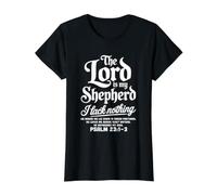 El Señor es mi Pastor, Nada me Falta Mensaje Espiritual Camiseta gráfica económica, Mujer, Negro, XL