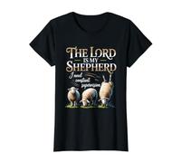 El Señor Es Mi Pastor Necesito Ovejas Supervisión Constante Camiseta gráfica económica, Mujer, Negro, M